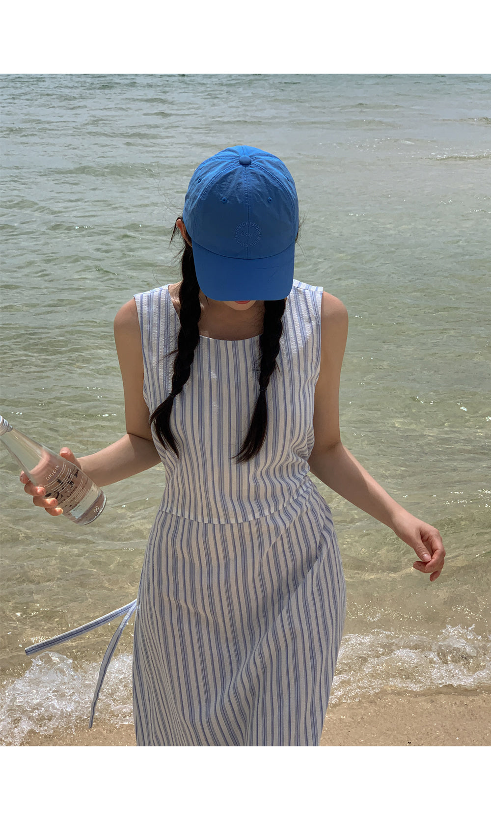 스텐스 스트라이프 나시 원피스