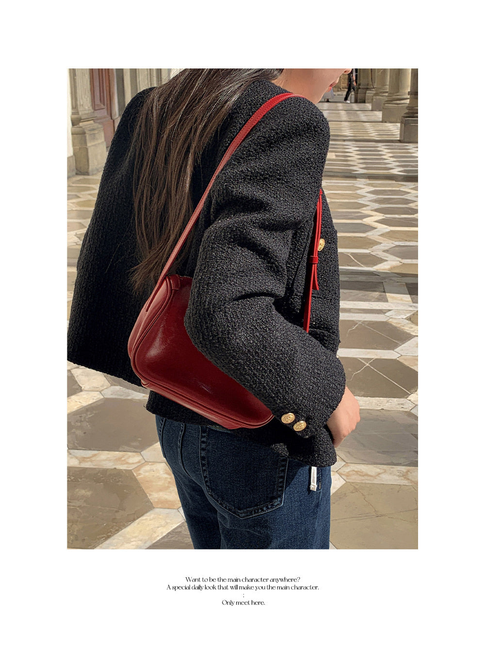 골디 노카라 울 트위드 자켓