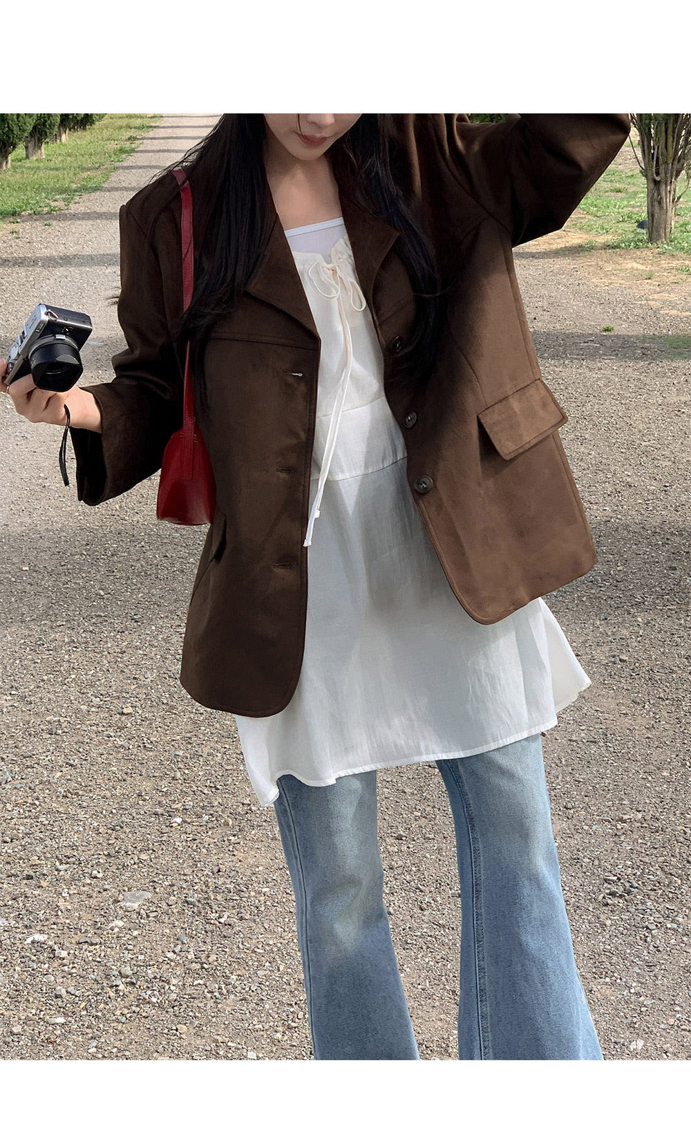 로코 데일리 스웨이드 오버핏 자켓