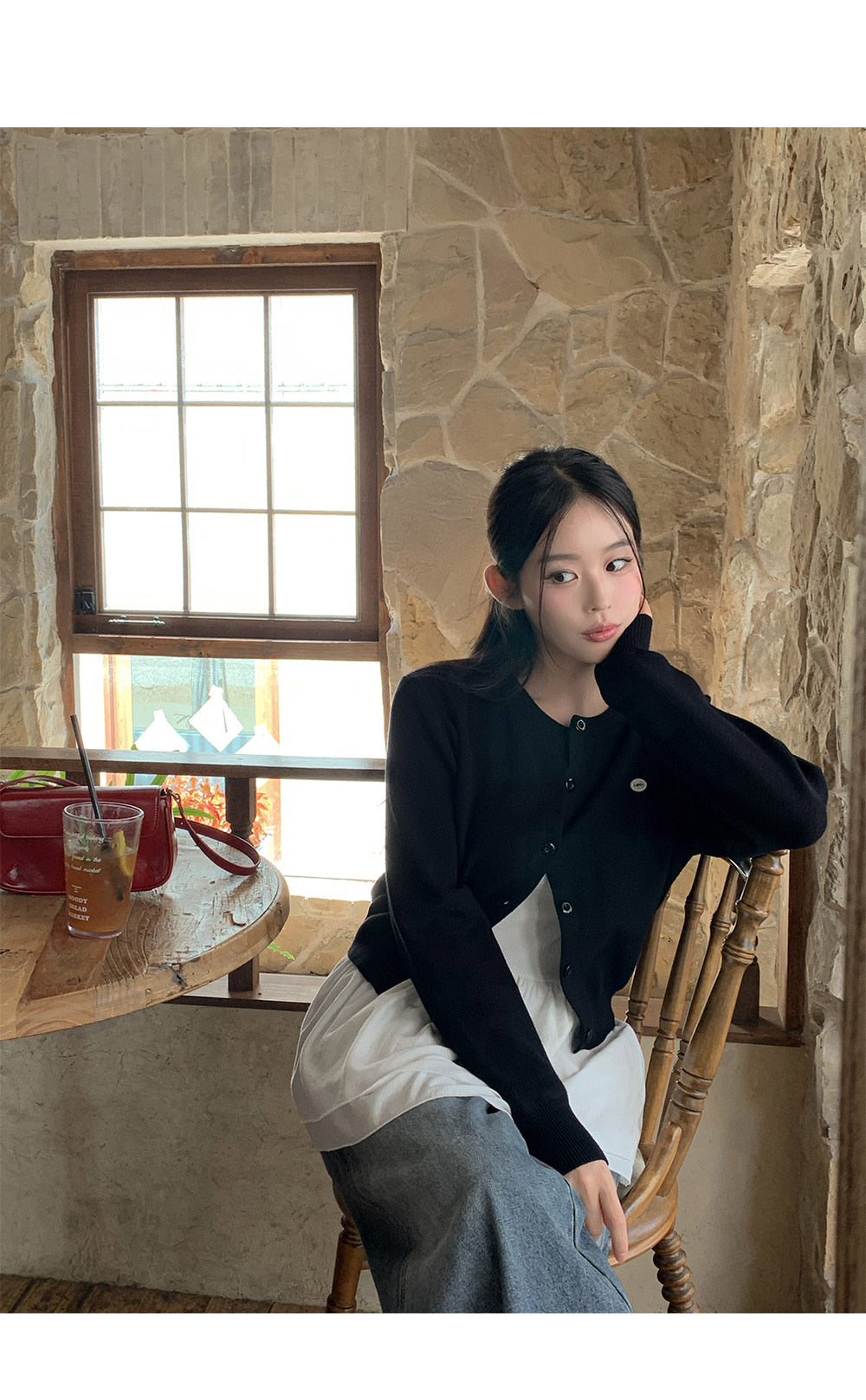 온리 프리미엄 소프트 심볼 니트 가디건