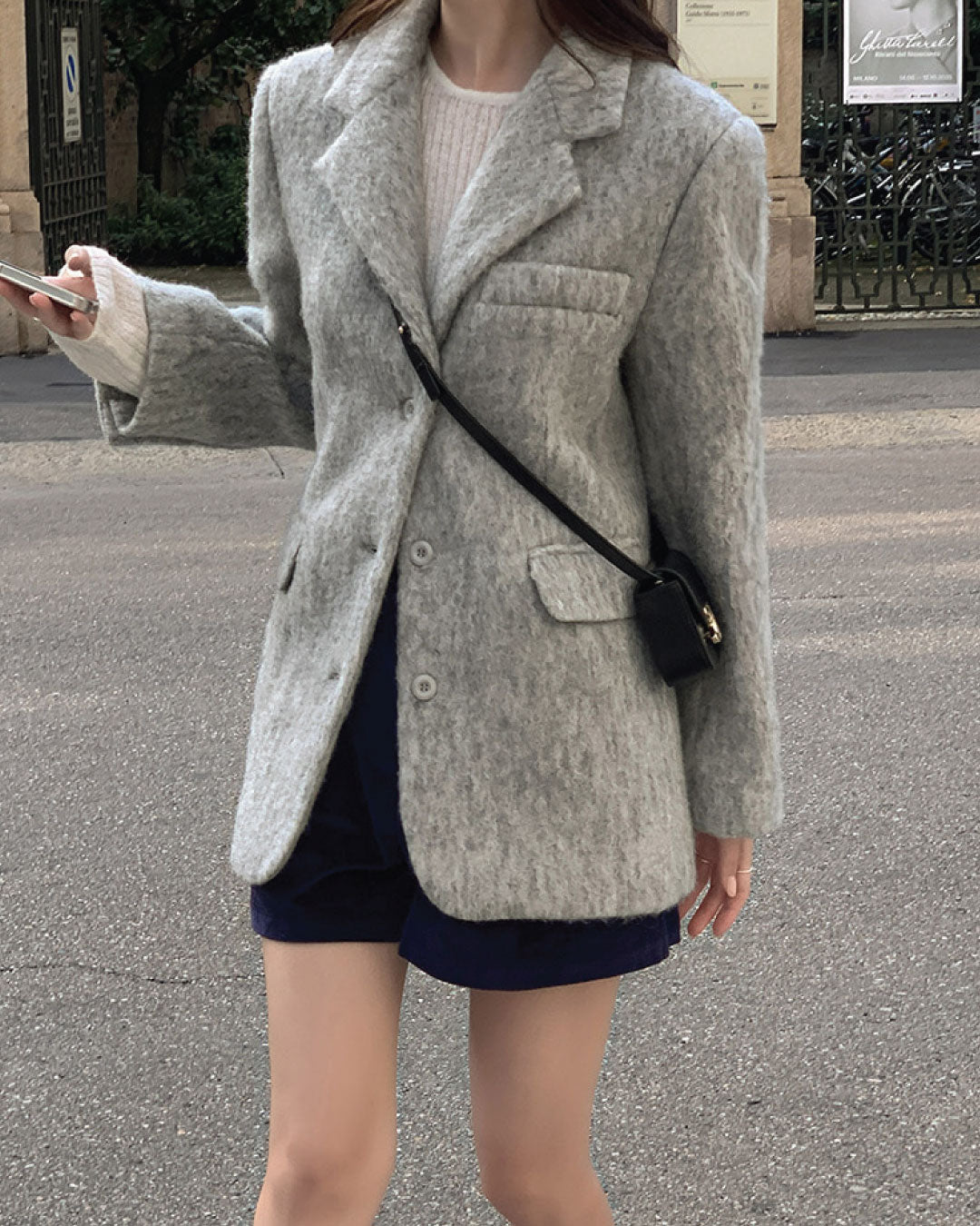 민티 데일리 울 싱글 오버핏 자켓