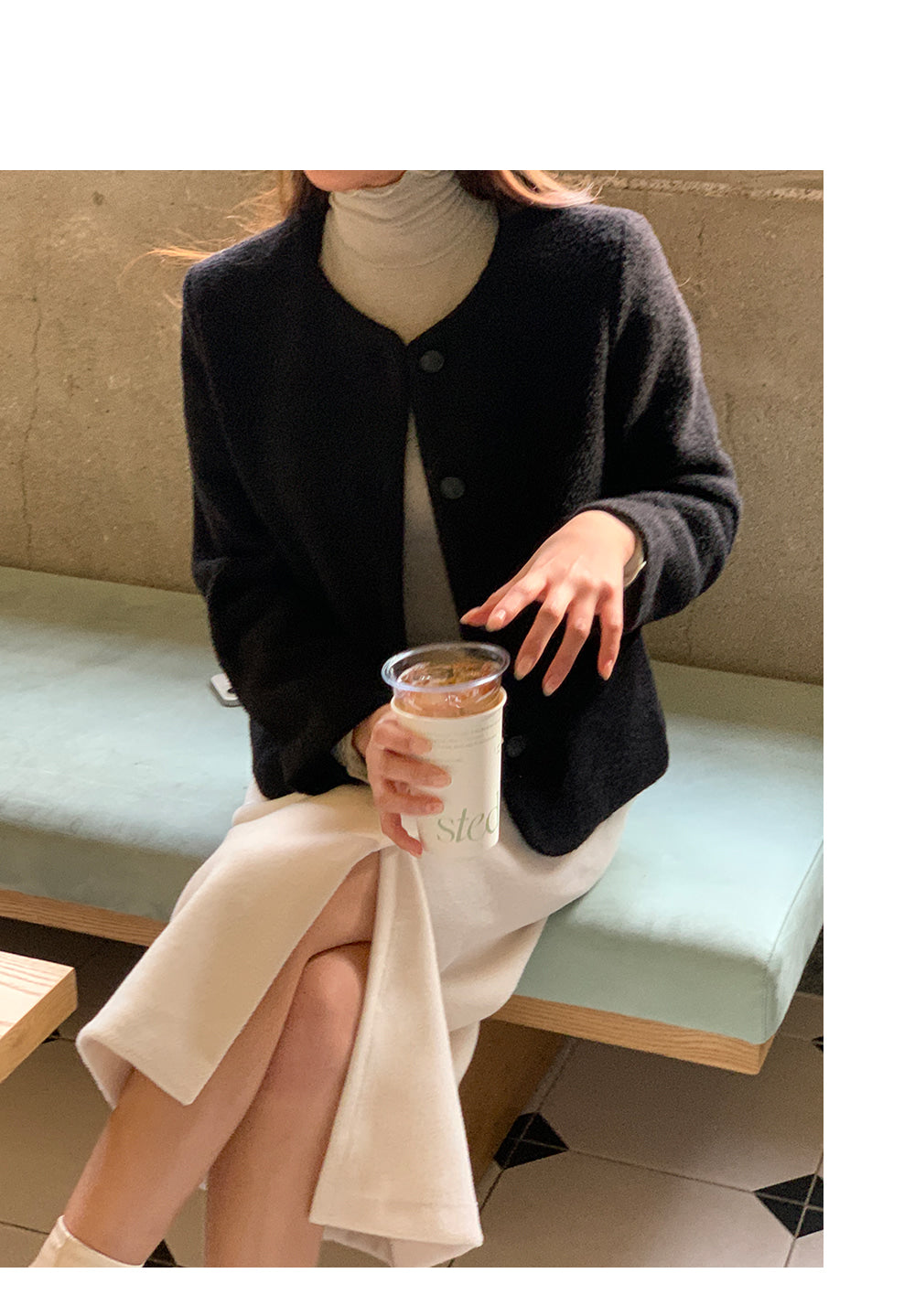 티페크 노카라 퍼 트위드 자켓