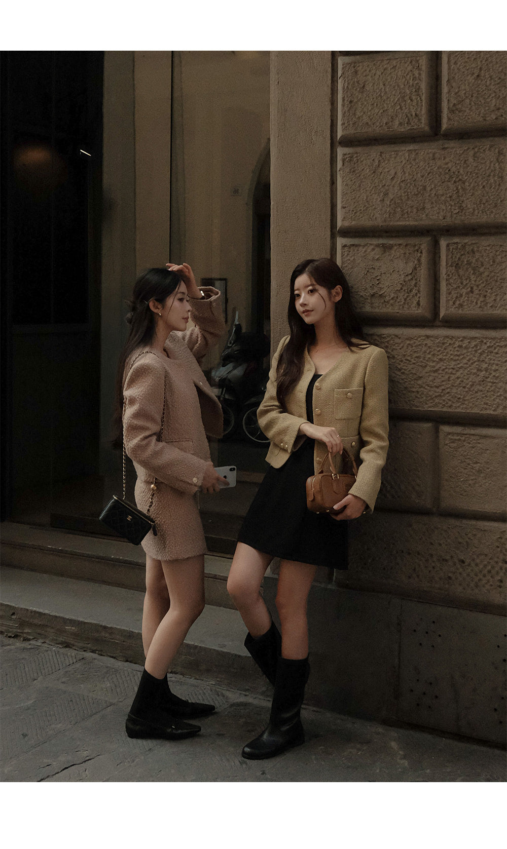 골디 노카라 울 트위드 자켓