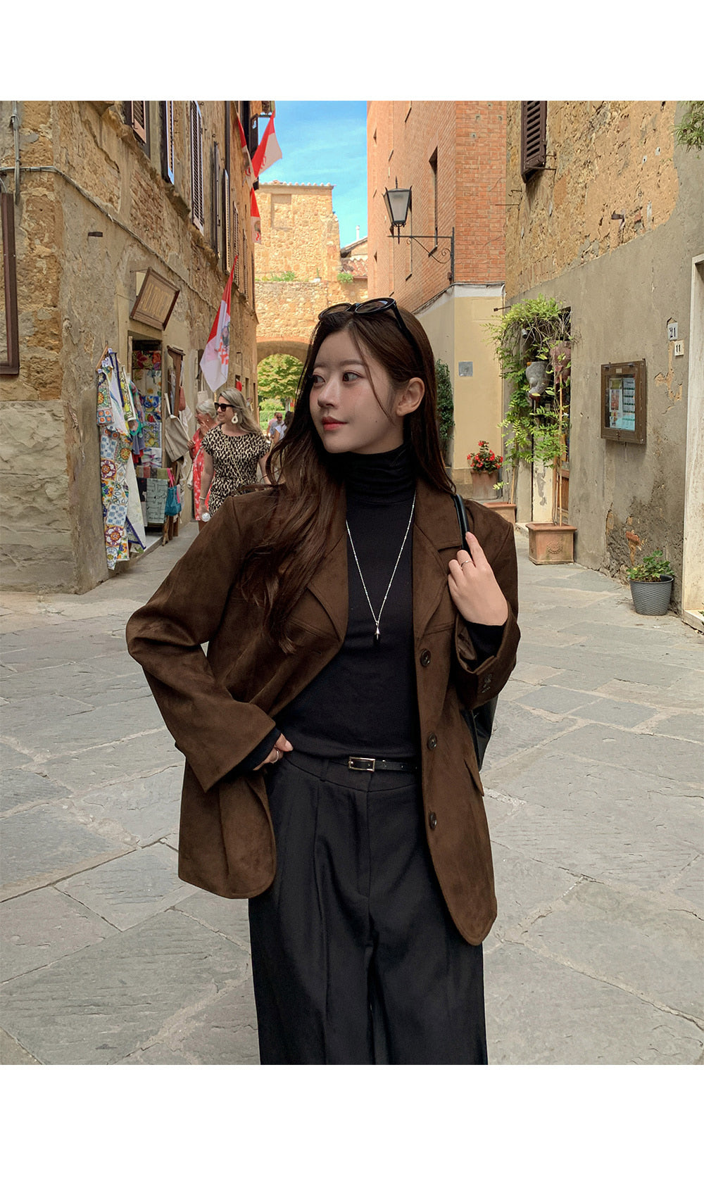 로코 데일리 스웨이드 오버핏 자켓