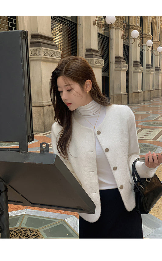 티페크 노카라 퍼 트위드 자켓